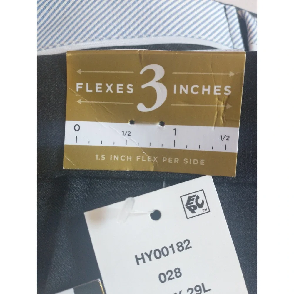 Haggar Mens Premium Stretch‎ Classic Fit Flat Front Suit Pants Dark Gray 42x29